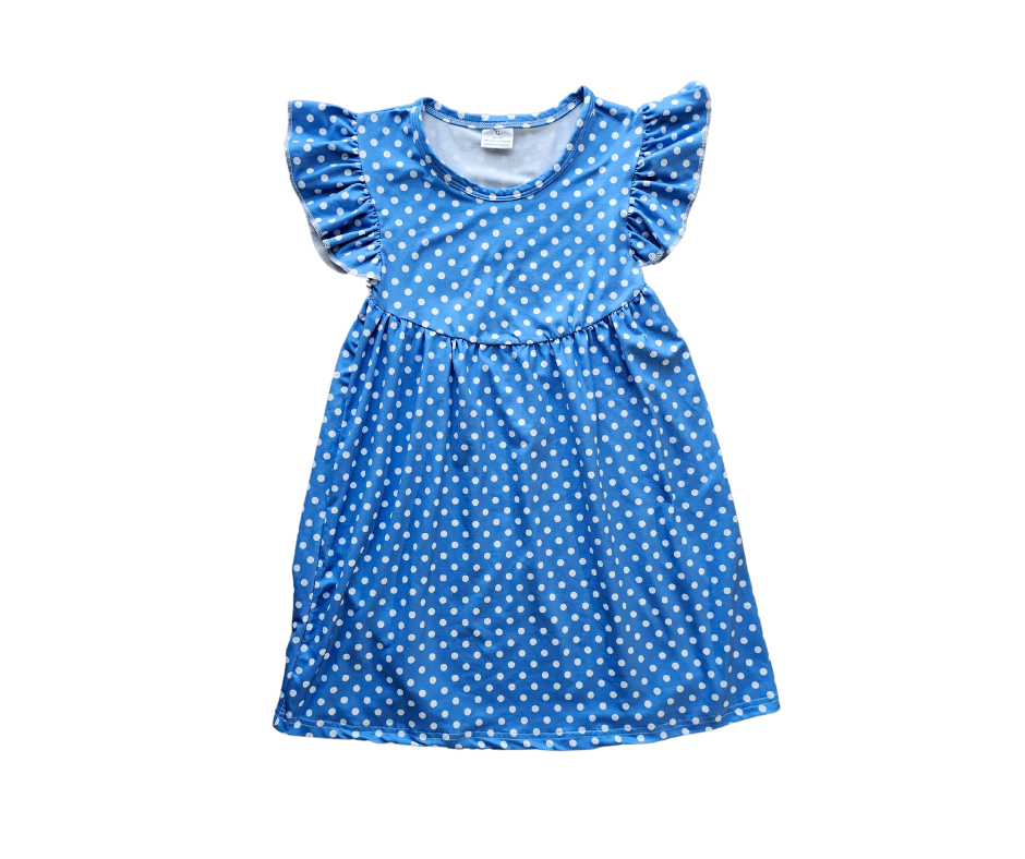 Blue & White Polka Dot Play Dress