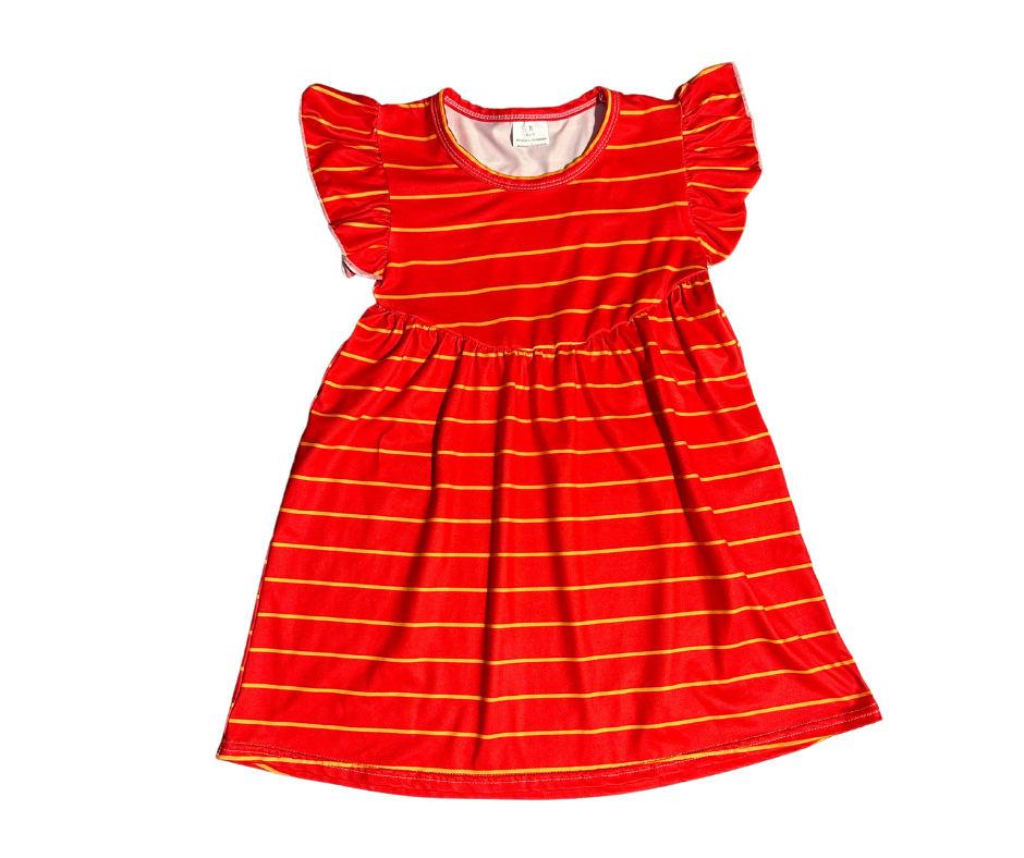 Red & Yellow Stripe Play Dress